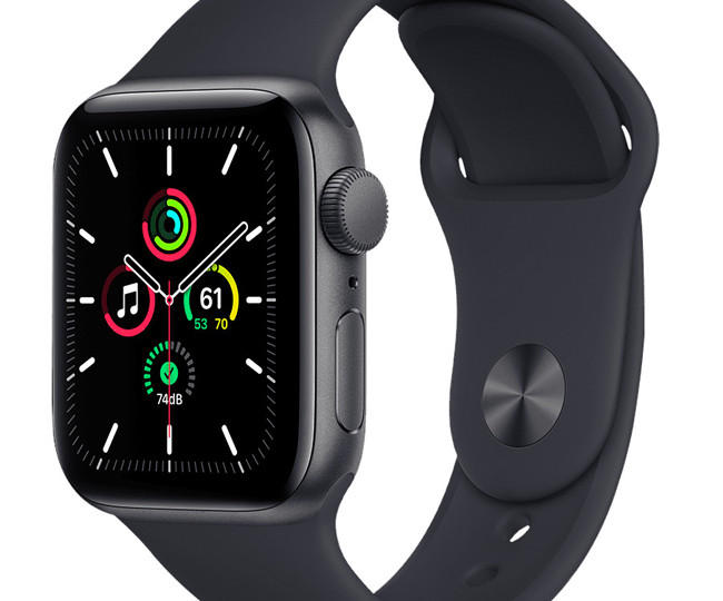 Apple Watch SE GPS 44mm Space Gray Aluminium Case with Midnight Sport Band (MKQ63) б/у